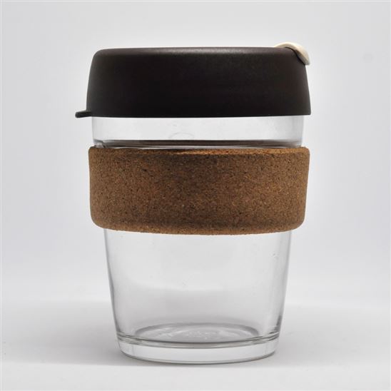 Vaso reutilizable de corcho y cristal tamaño M