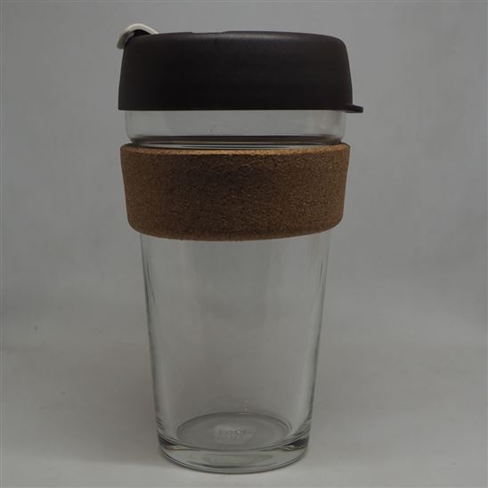 Vaso reutilizaba de corcho y cristal tamaño L